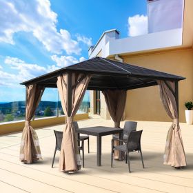 10' x 10' Hardtop Gazebo Canopy with Galvanized Roof
