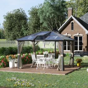10' x 12' Hardtop Gazebo Canopy with Polycarbonate Roof