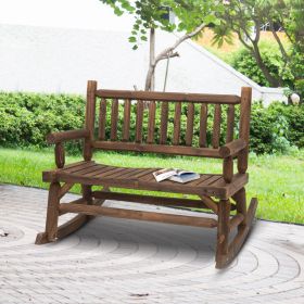 2-Person Rocking Chair with Log Design