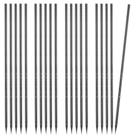 VEVOR Rebar Stakes, 24-Inch, Heavy-Duty 0.47 in Diameter, Straight Galvanized Steel Ground Anchors with Chisel Point End & Rust-Resistant Coating