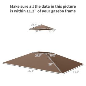 5' x 8' Grill Gazebo Canopy Replacement Cover Only