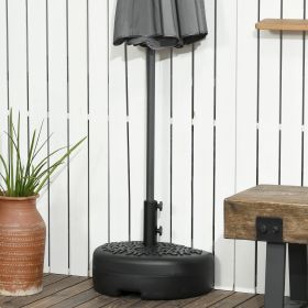 Half Round Umbrella Base (Option: Black-820x180x630 mm)