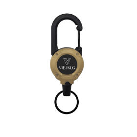 VIEJAKLG 3-in-1 Retractable Rope Carabiner Keychain, Strong Steel Wire Rope Buckle, Compact Outdoor Camping And Hiking Multifunctional Essential Item (Option: Yellow)
