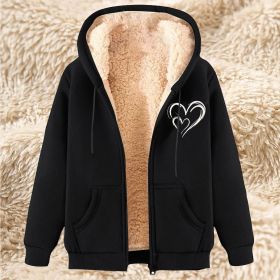 Sweater Men's Fleece-lined Thickened Men's Winter Lambskin (Option: 17 Black-L)
